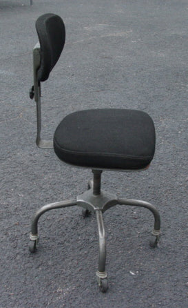 Vintage Black Fabric Task Chair