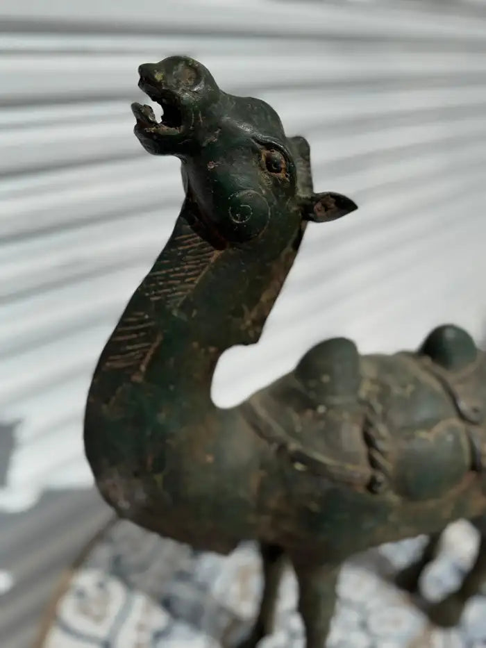 antique bronze animal sculpture camel design
