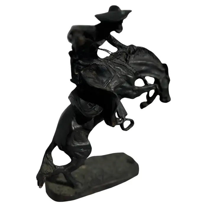 bronze bucking horse sculpture western bronco statue décor