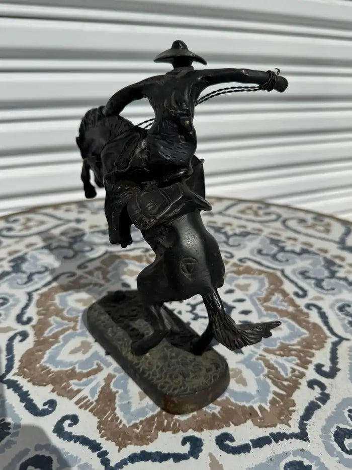 bronze horse sculpture with marble base detailed design