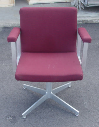 GF Office Furniture Aluminum Chair Burgundy