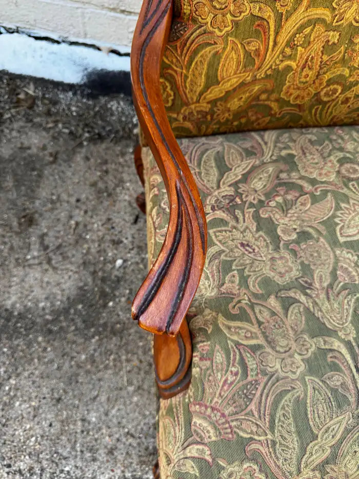traditional bergere chairs upholstered walnut wood design