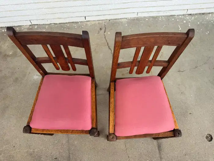 carved wooden chairs with spiral legs antique style
