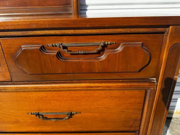 retro walnut dresser with clean lines modern furniture