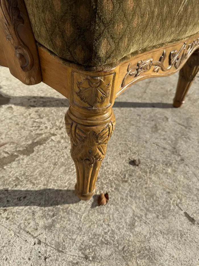 elegant carved armchair french style upholstered furniture