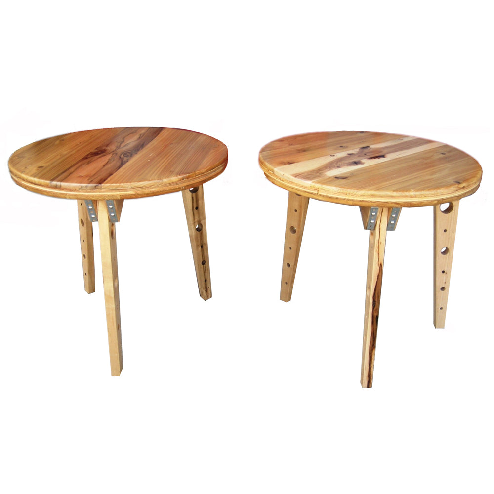 Contemporary Round Recycled Side Tables