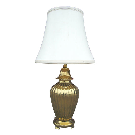 Vintage Ribbed Brass Lamp by Marbro (MR13354)