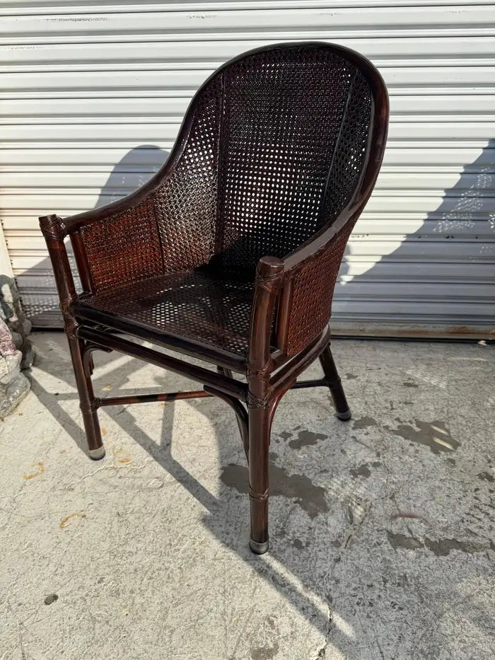 natural cane back dining chairs vintage style