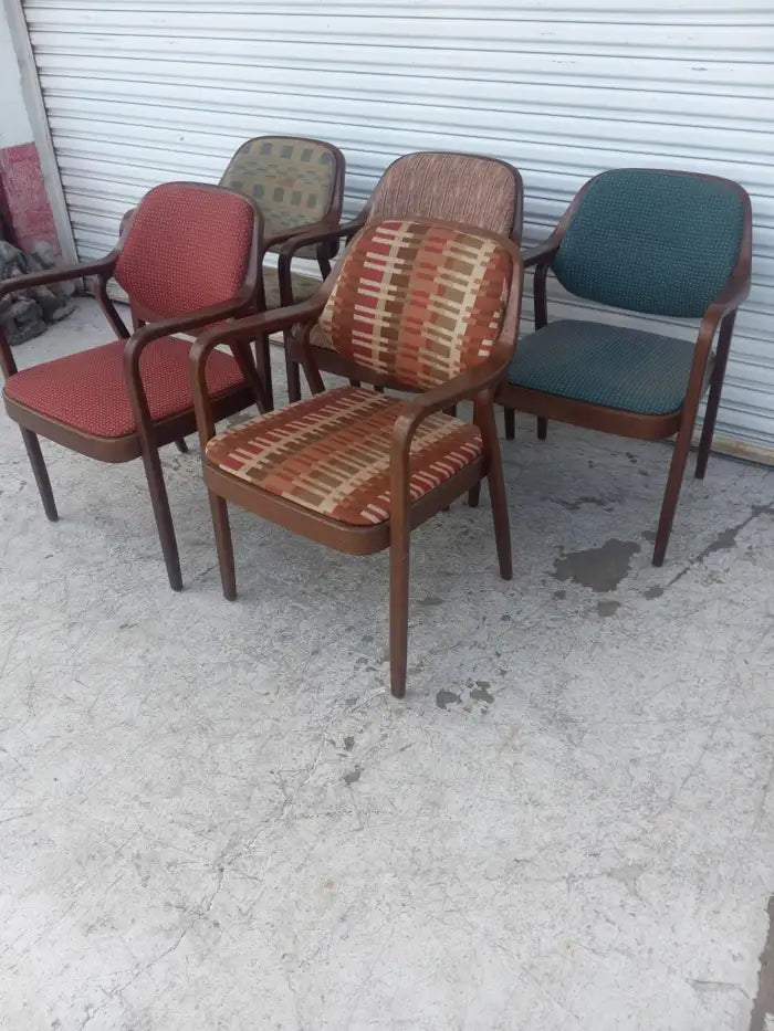 29 Don Pettit Bentwood Armchairs for Knoll International