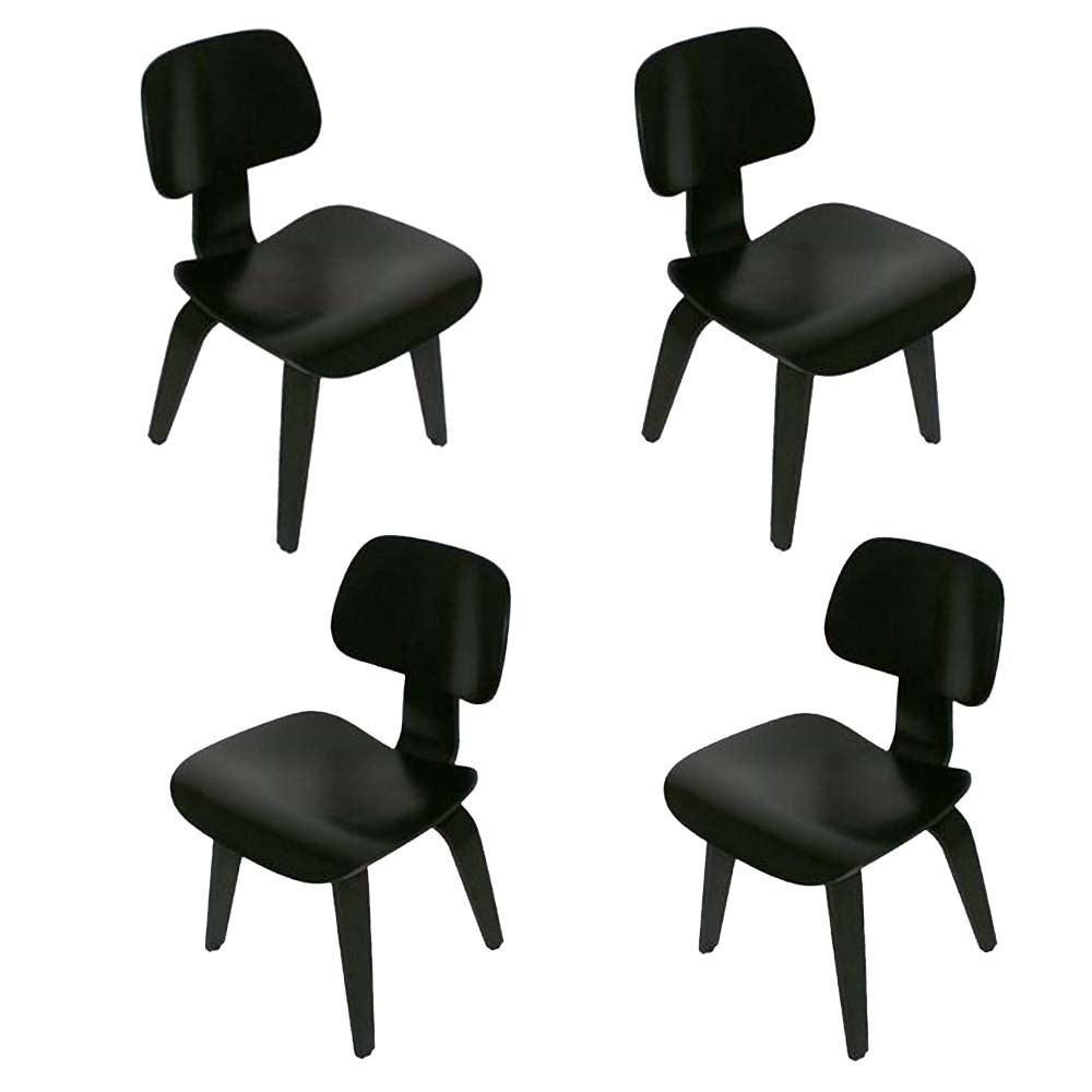 Ebonized Molded Plywood Wood Dining Chairs DCW Replica