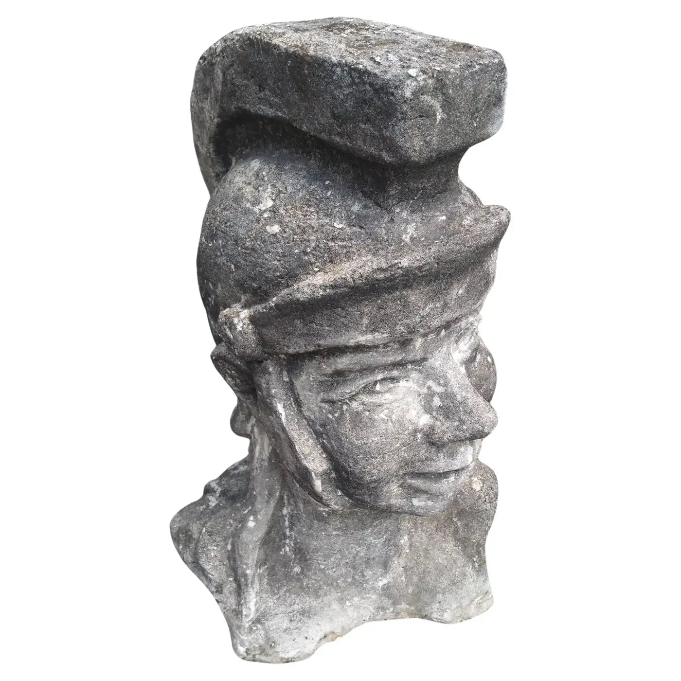 Soldier in Helmet Garden Statue