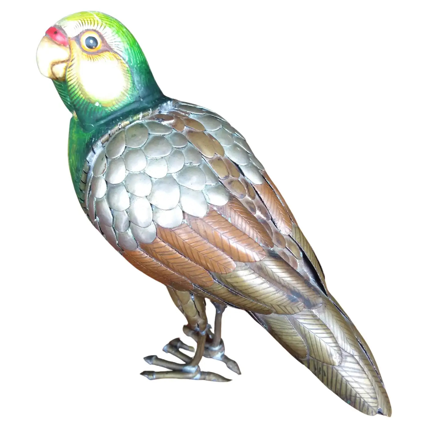 Sergio Bustamante Mixed Media Parrot sculpture
