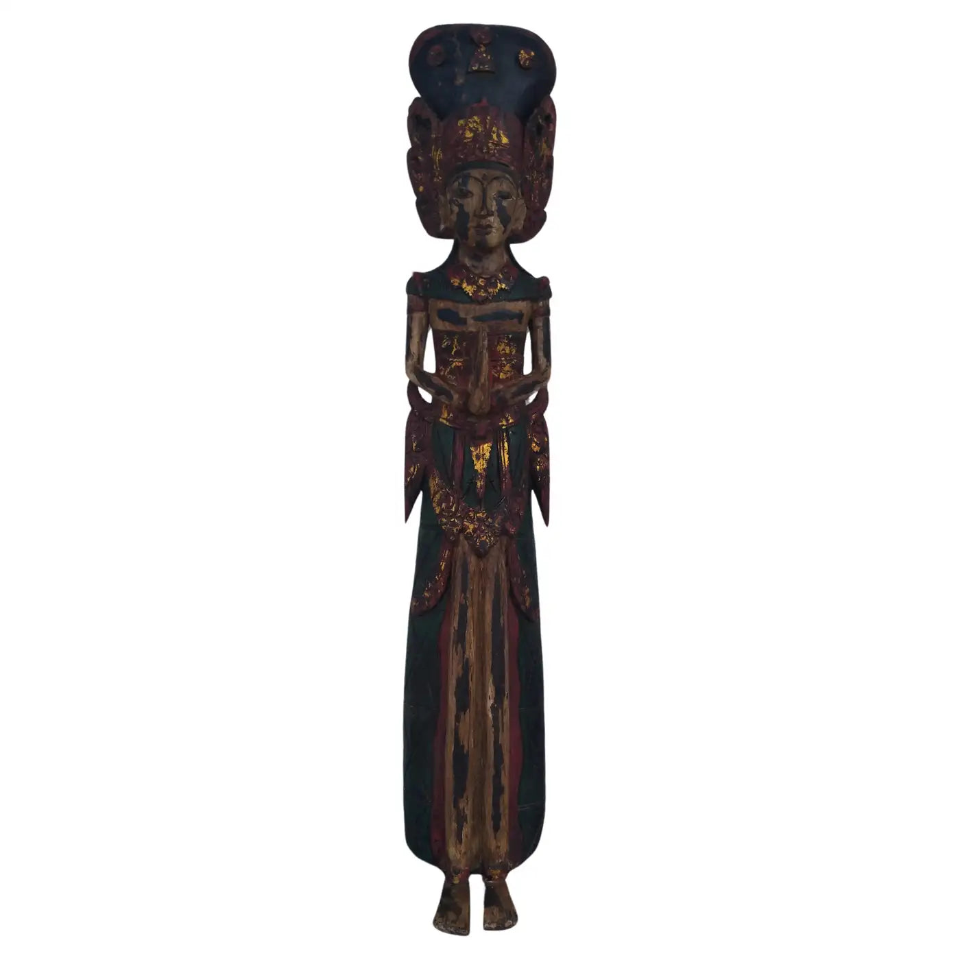 Balinese Buddhist deity wood sculpture