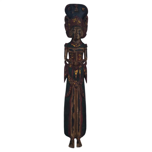 Balinese Buddhist deity wood sculpture