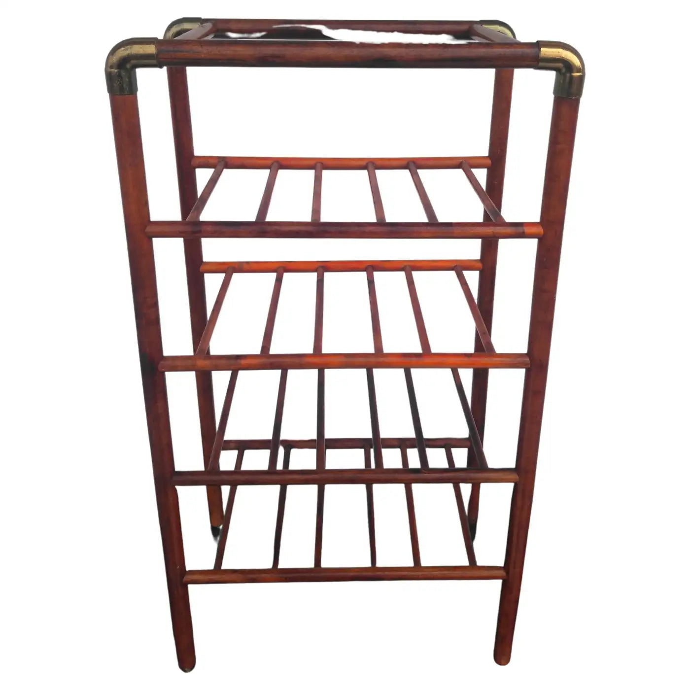 Mid-century modern wooden wine holder