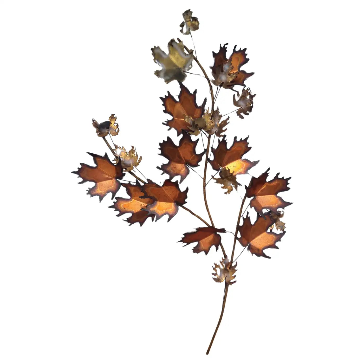 Curtis Jere maple leaf metal wall sculpture