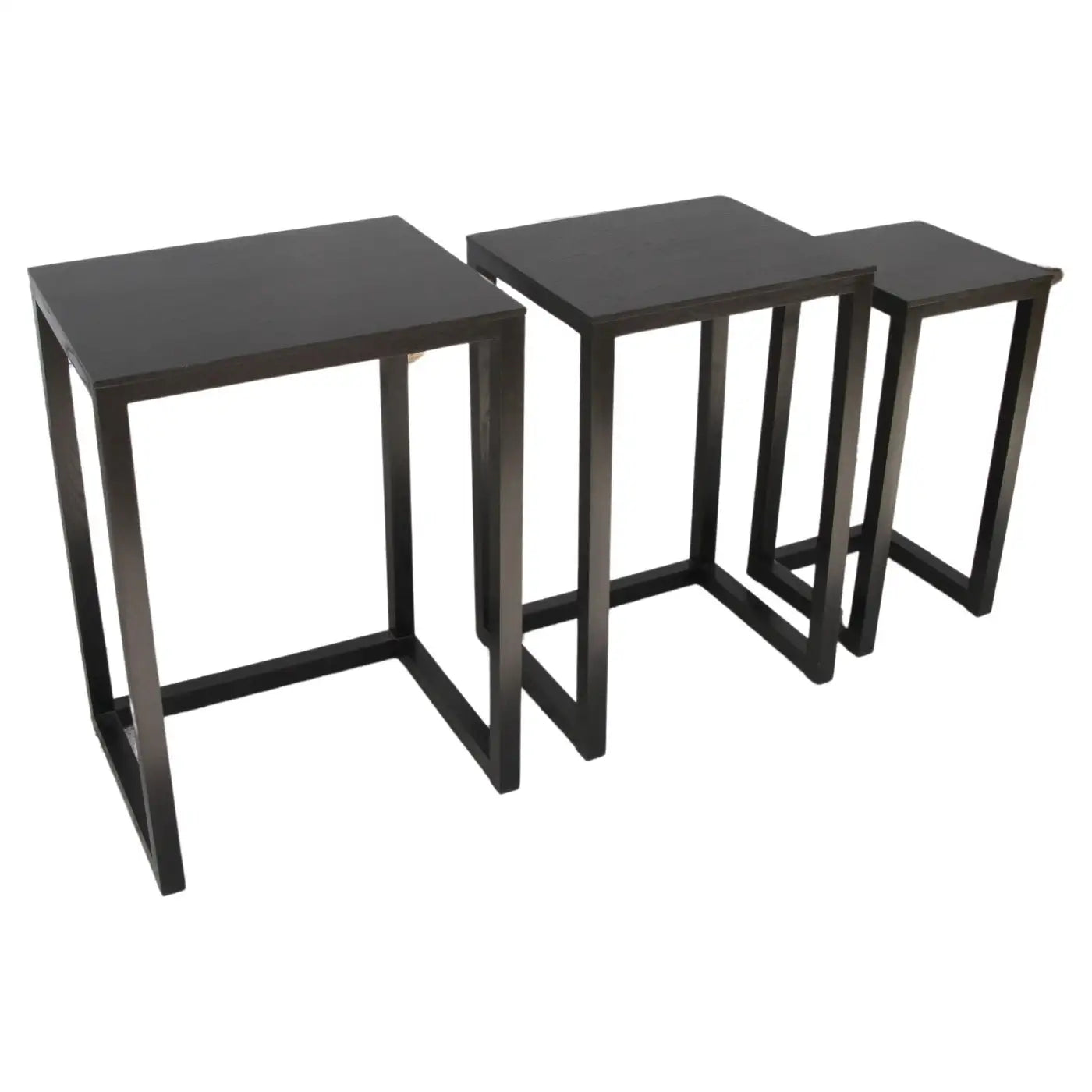 Vintage ebonized nesting tables by Josef Hoffmann