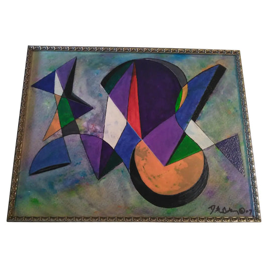David F. Gatling mixed media on paper artwork