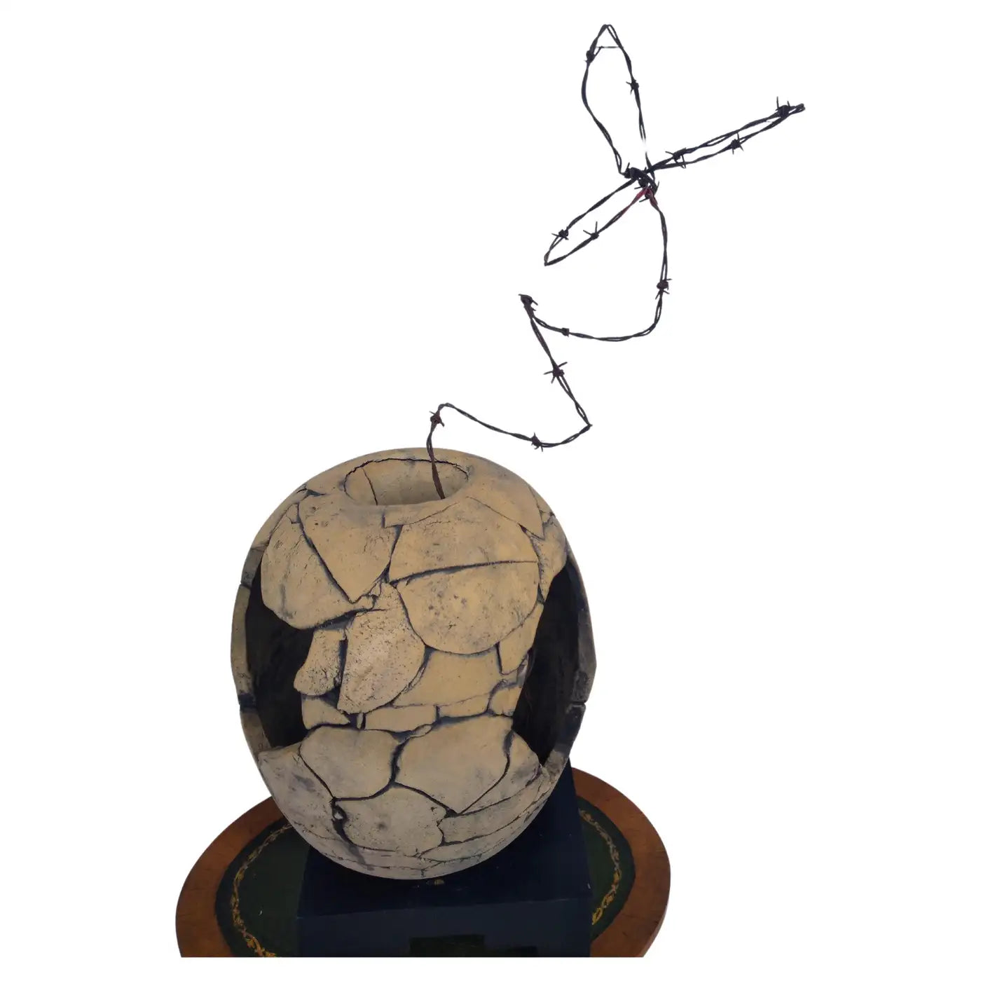 Bruny Graves Raku sculpture In Search of Wisdom