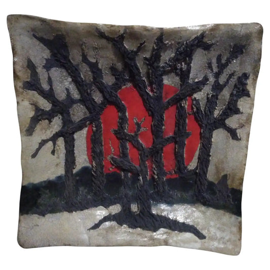 Bruny Graves Raku art ceramic plate