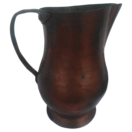 Arts and Crafts hammered copper jug