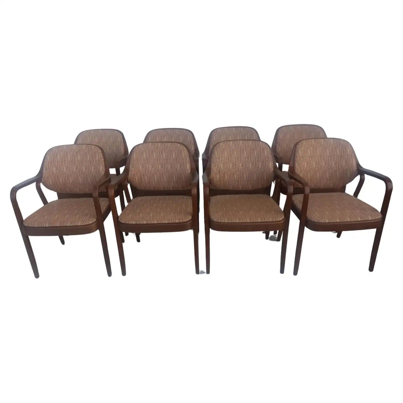 (8) Don Petit for Knoll International Bentwood Armchairs