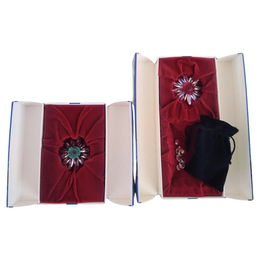 Swarovski crystal flower figurines set