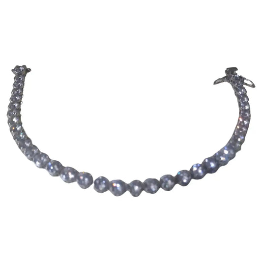 Vintage .925 sterling silver tennis bracelet with CZ