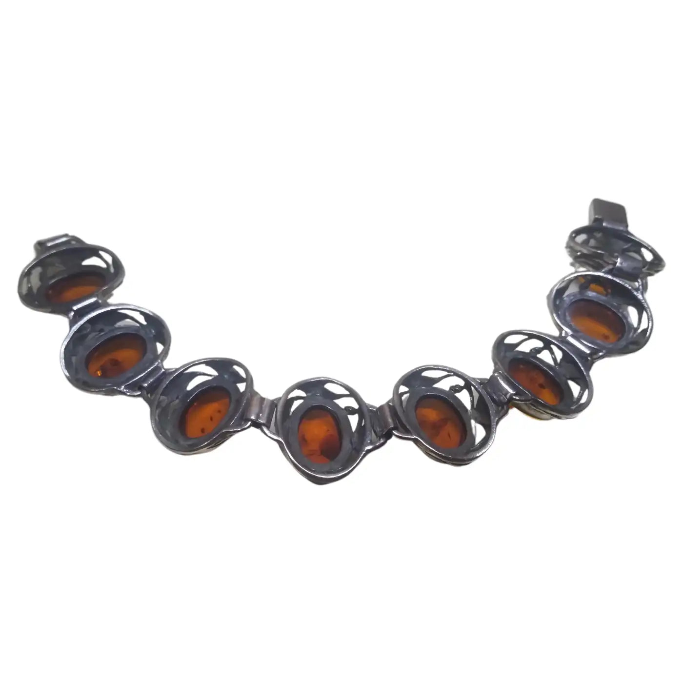 Gorgeous Amber and .925 Sterling Silver Bracelet