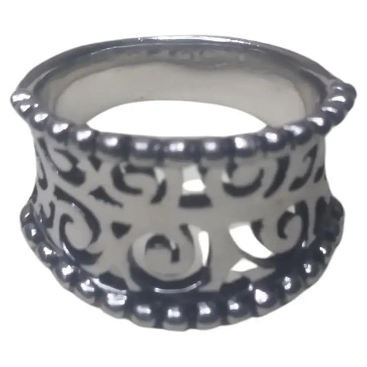 Sterling silver woven pattern ring size 8