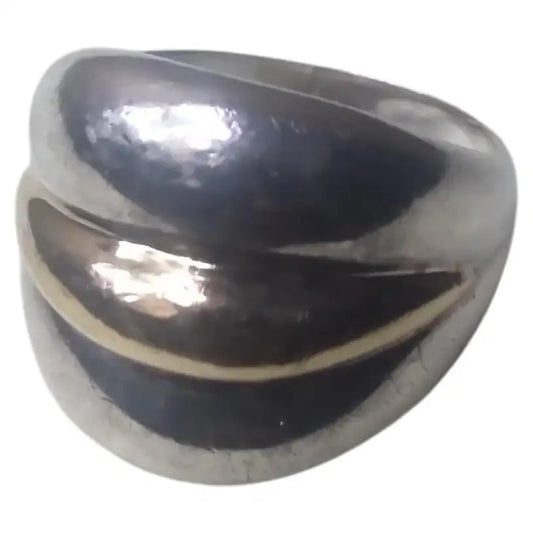 Sterling silver and gold plated ring size 8.5