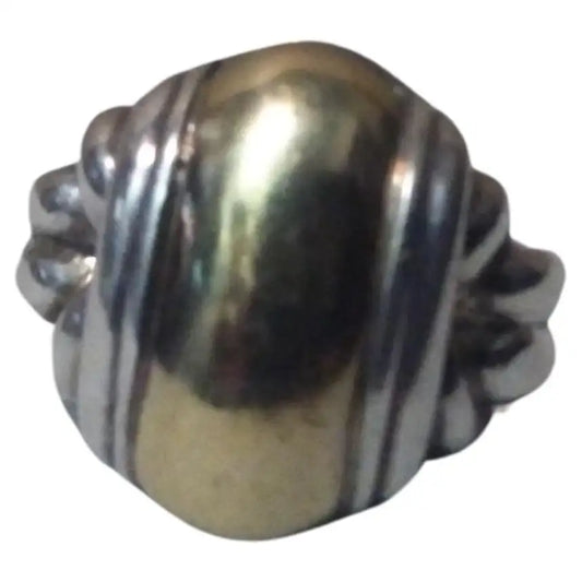 James Avery 14k gold and sterling silver double band ring