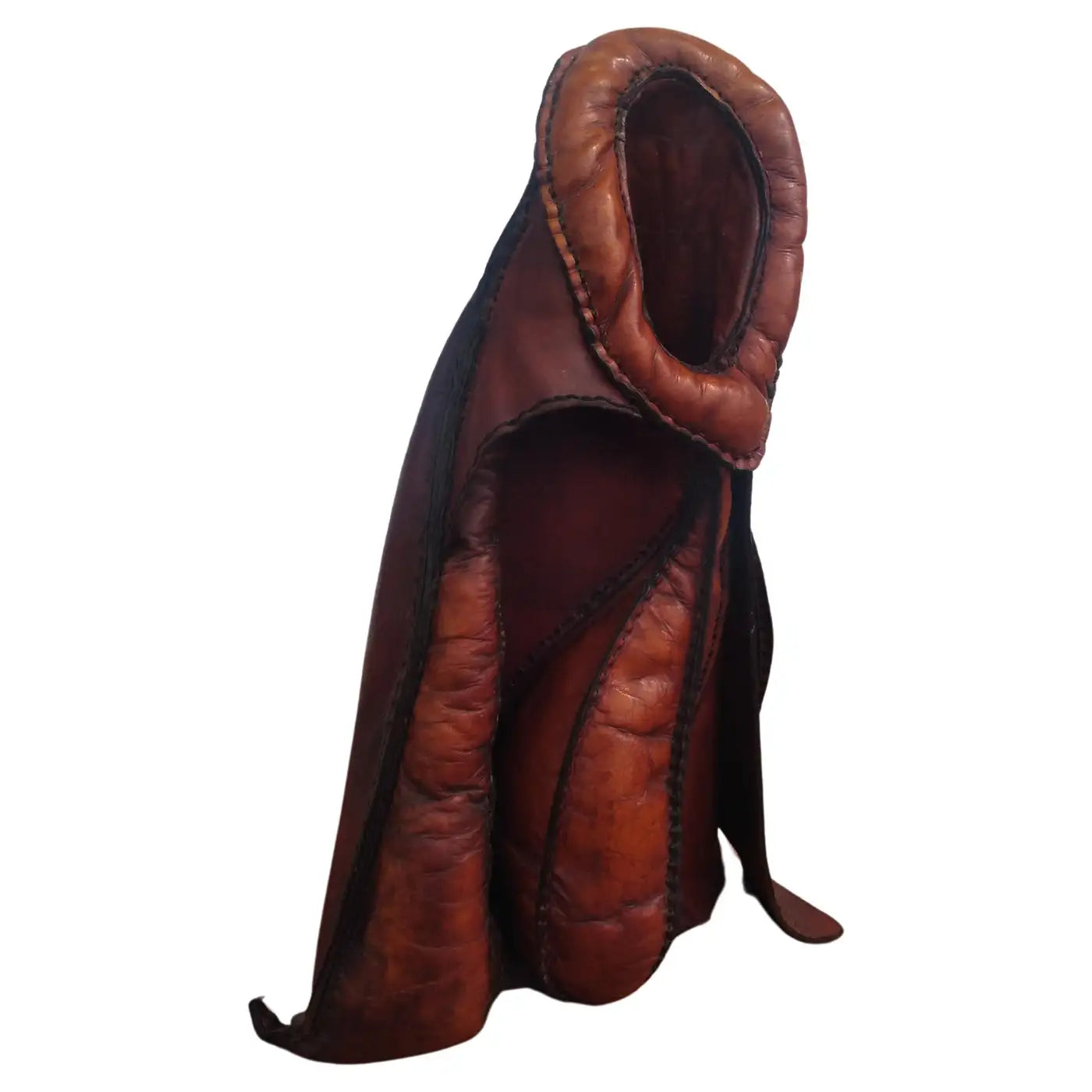 Abstract Deru Style Leather Sculpture