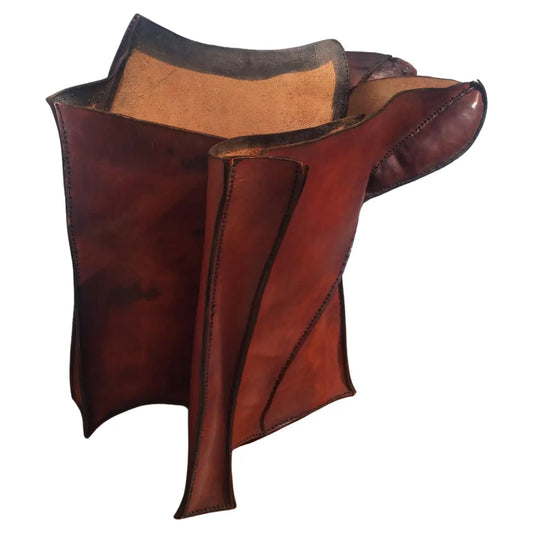 Deru style abstract leather sculpture