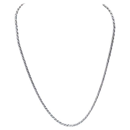 18 inch sterling silver rope chain necklace