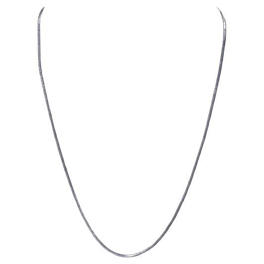 20 inch sterling silver serpentine necklace