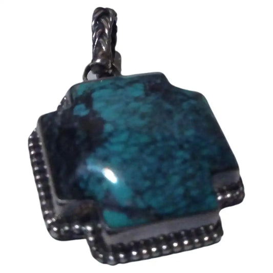 Barse sterling silver turquoise pendant