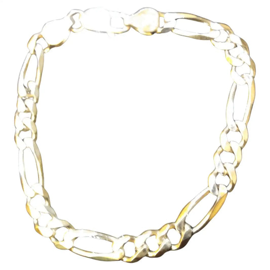 Italian sterling silver Figaro link bracelet