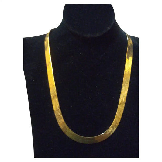 Lirm Italy gold over sterling silver herringbone necklace