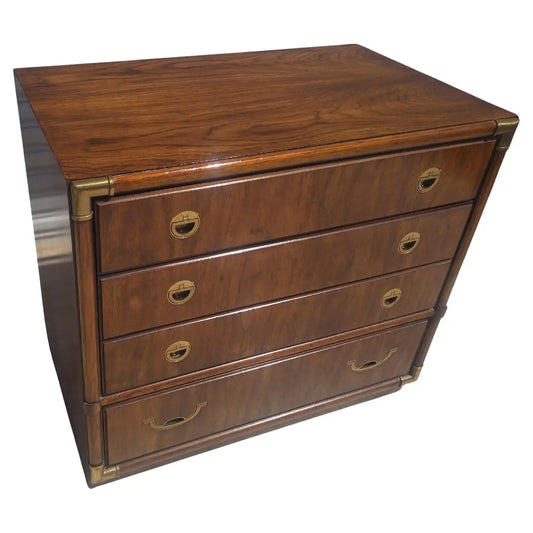Drexel Accolade 3 drawer Walnut Campaign Chest