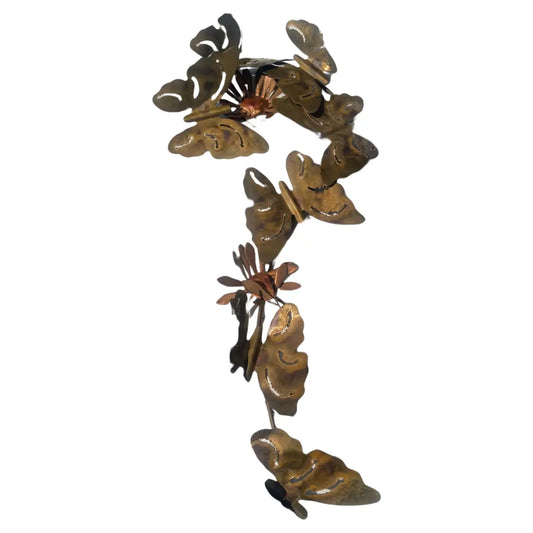Curtis Jere style brass and metal wall sculpture