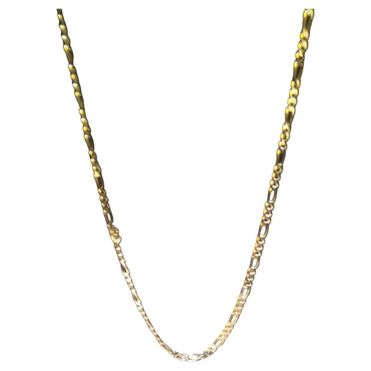 30 inch sterling silver Figaro link necklace