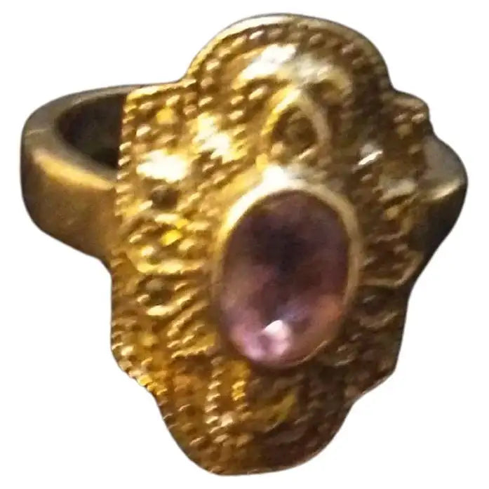 Vintage marcasite and amethyst ring size 8