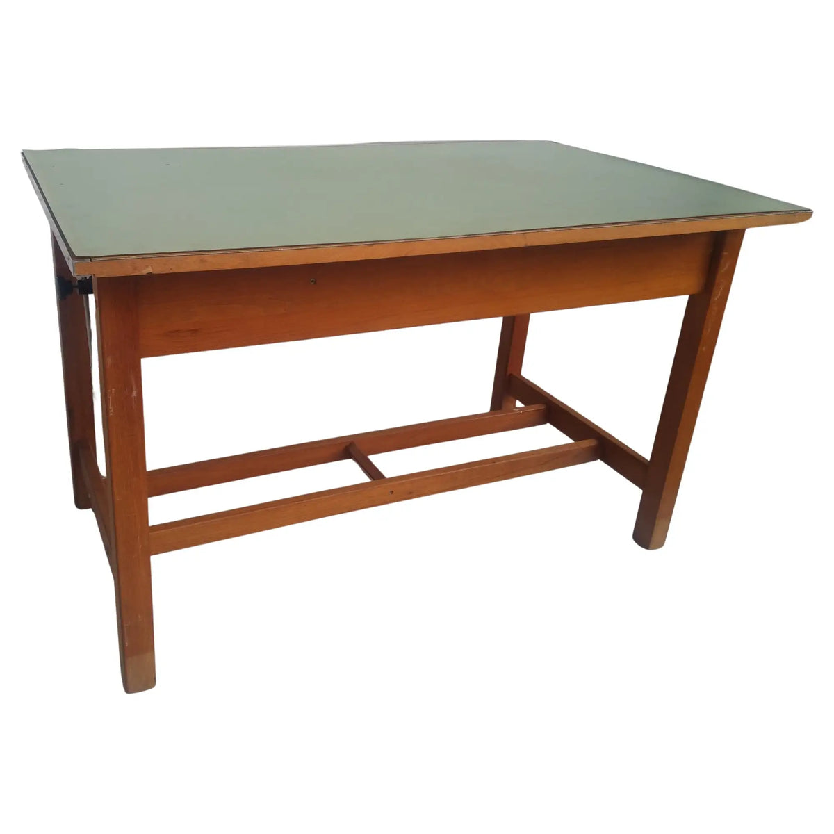 Vintage Adjustable Top Oak Drafting Table