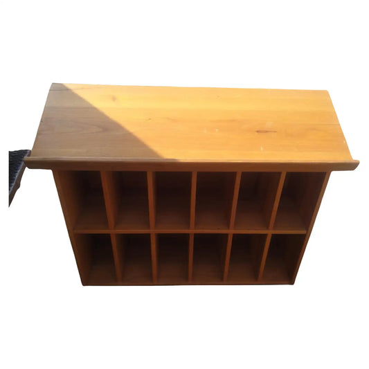 Slanted top cubby hole bookcase for modern spaces