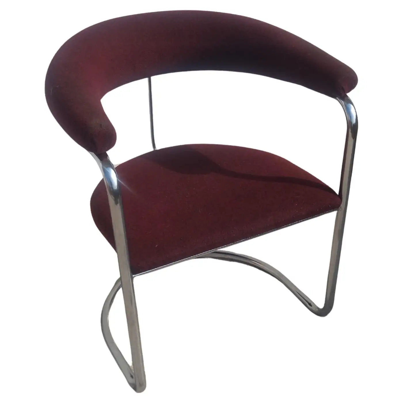 Thonet Anton Lorenz cantilevered chrome armchair