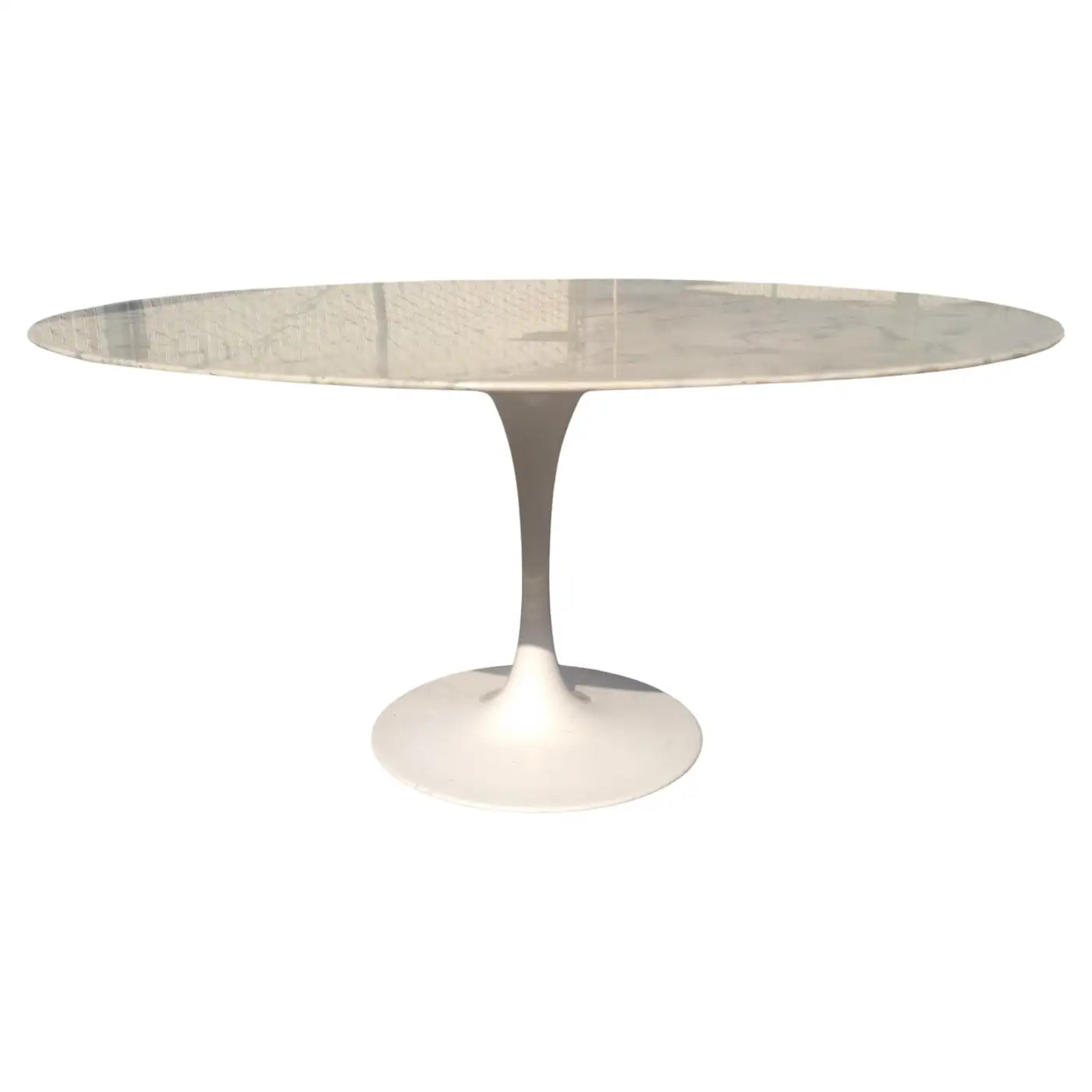 60" Marble Top Saarinen Style Tulip Dining Table