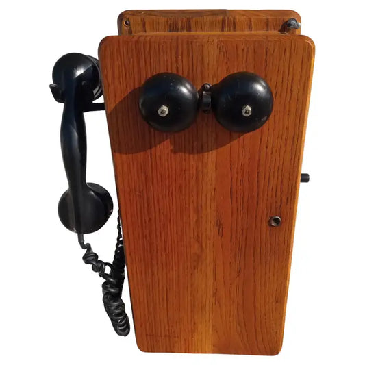 Antique Oak Wall Phone