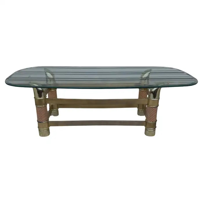 Tommaso Barbi style Italian faux tusk coffee table