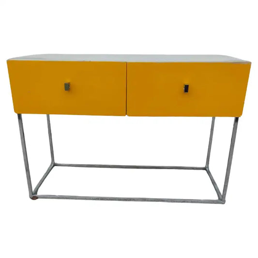 Modern Chrome based 2 Drawers Desk